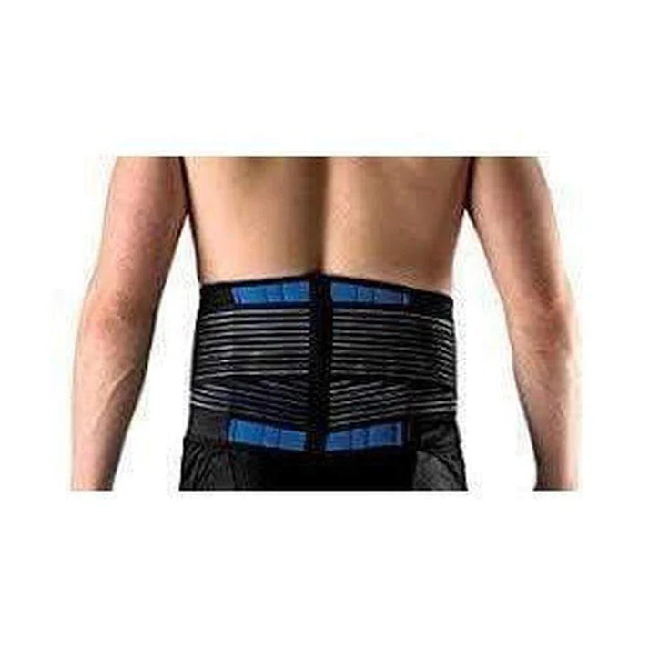 Lumbar Support Brace with Double Pull Compression and Heat Retention