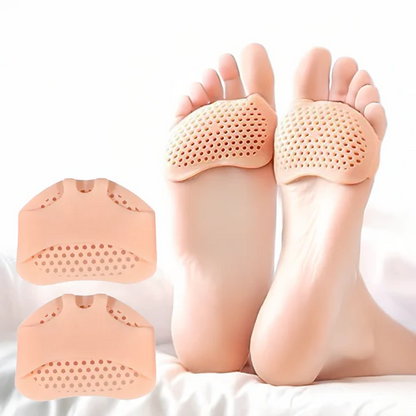 Gel Metatarsal Pads with Ventilation Pores and Latex-Free Material for Forefoot Cushioning