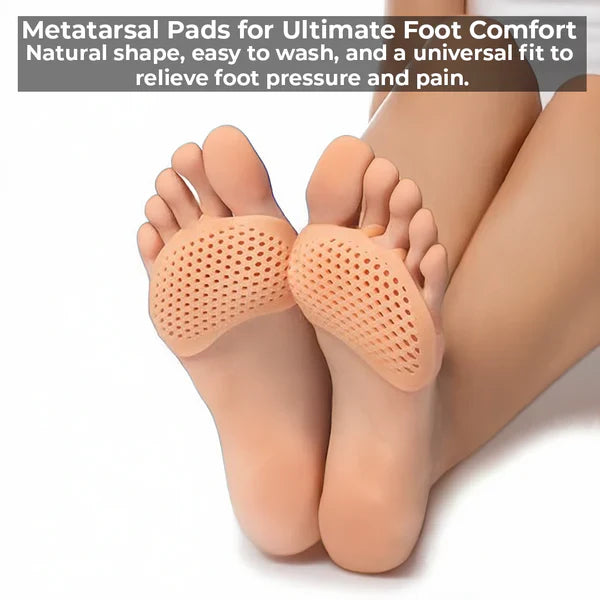 Gel Metatarsal Pads with Ventilation Pores and Latex-Free Material for Forefoot Cushioning