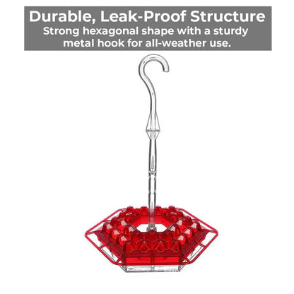 Hummingbird Feeder with Ant Moat and Bee-Resistant Ports, 30 Feeding Stations