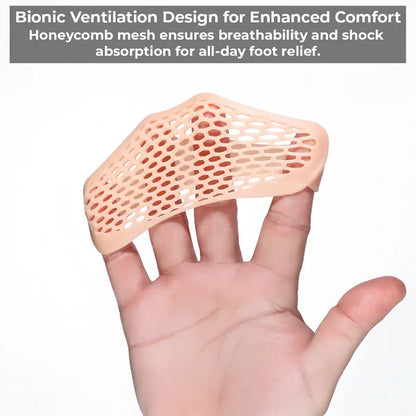 Gel Metatarsal Pads with Ventilation Pores and Latex-Free Material for Forefoot Cushioning