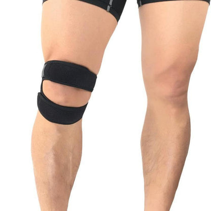 Dual Strap Knee Brace with Silicone Pads and Adjustable Compression