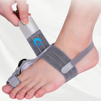 Adjustable Bunion Corrector with Twist Control and Heel Strap Support