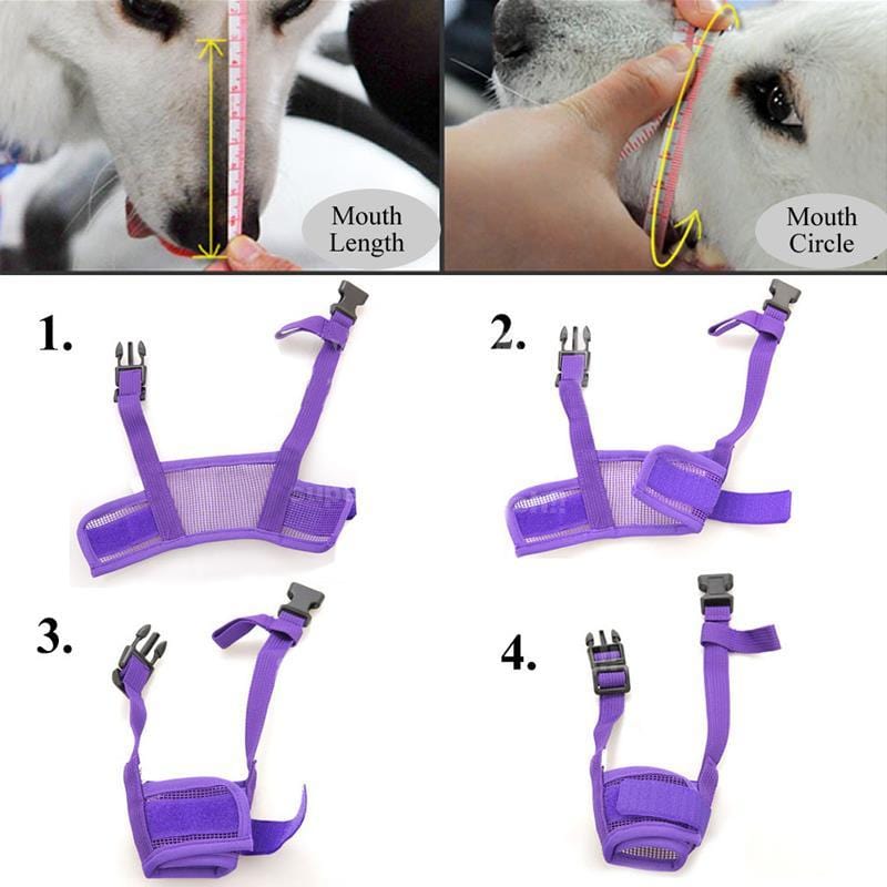 Mesh Dog Muzzle with Adjustable Strap and Breathable Design