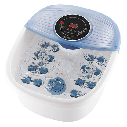Foot Bath with Heated Water and Vibration Massage Rollers, Bubble Function