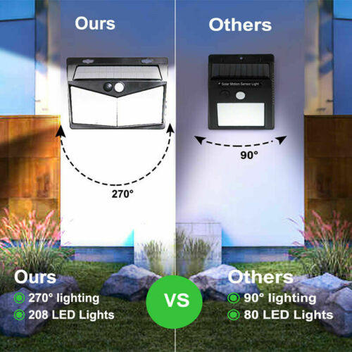Solar Motion Sensor Light with 800 Lumens and 16.5ft Detection Range