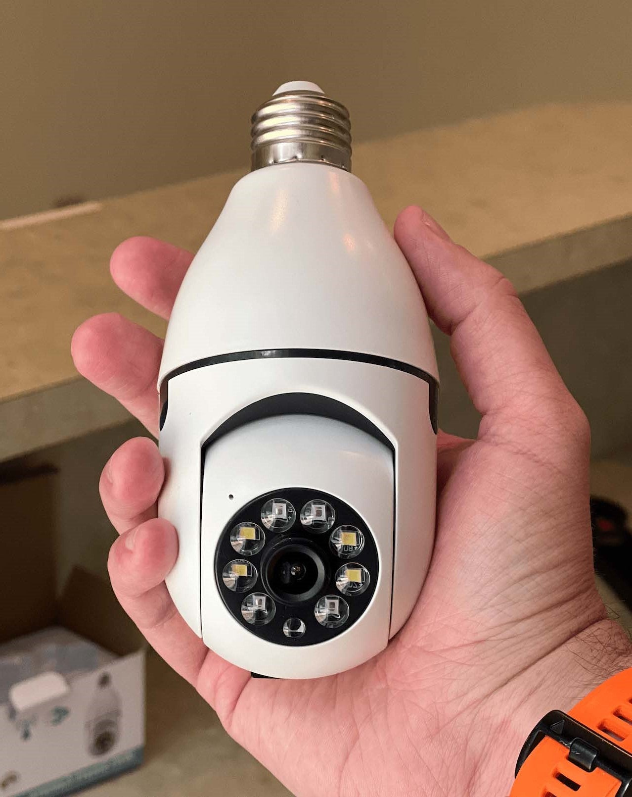 360 Degree Light Bulb Security Camera with 1080p HD and Night Vision, Motion Tracking