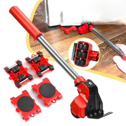 Heavy Duty Furniture Rollers with 360 Degree Wheels and Manual Lifting Bar