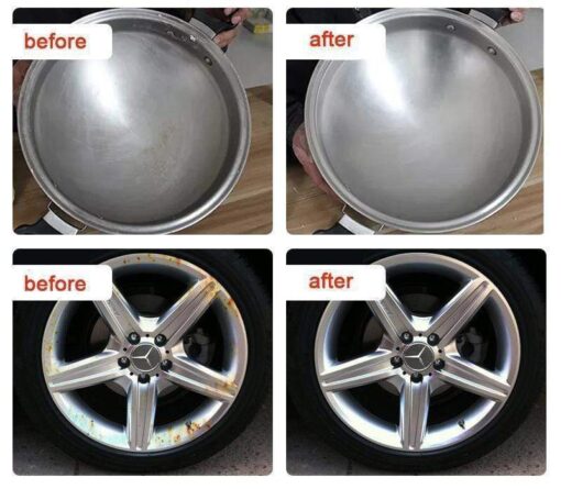 Metal Polish Paste with Scratch Removal and Protective Wax, 190g Tube