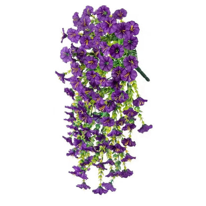 Hanging Morning Glory Vine with UV Resistant Coating and Flexible Stems, 29.52 Inches