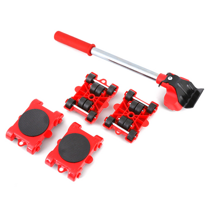 Heavy Duty Furniture Rollers with 360 Degree Wheels and Manual Lifting Bar